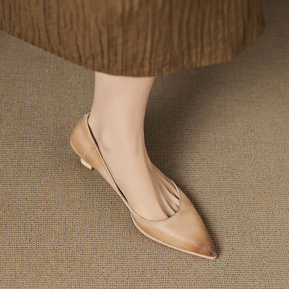 Calenne kitten heels i læder