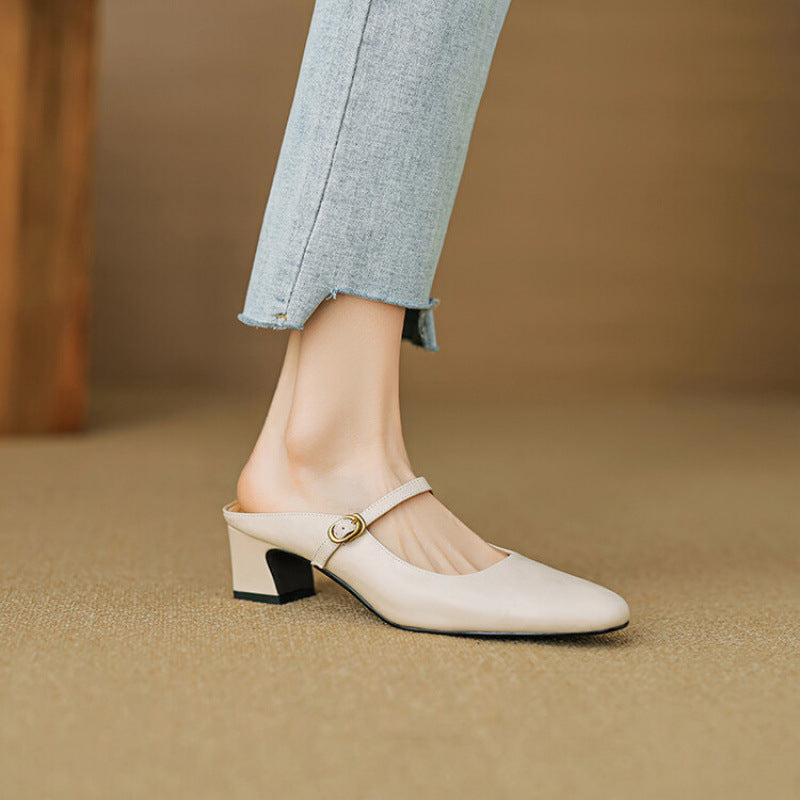 Manuela | Mary Jane-mules med hæl