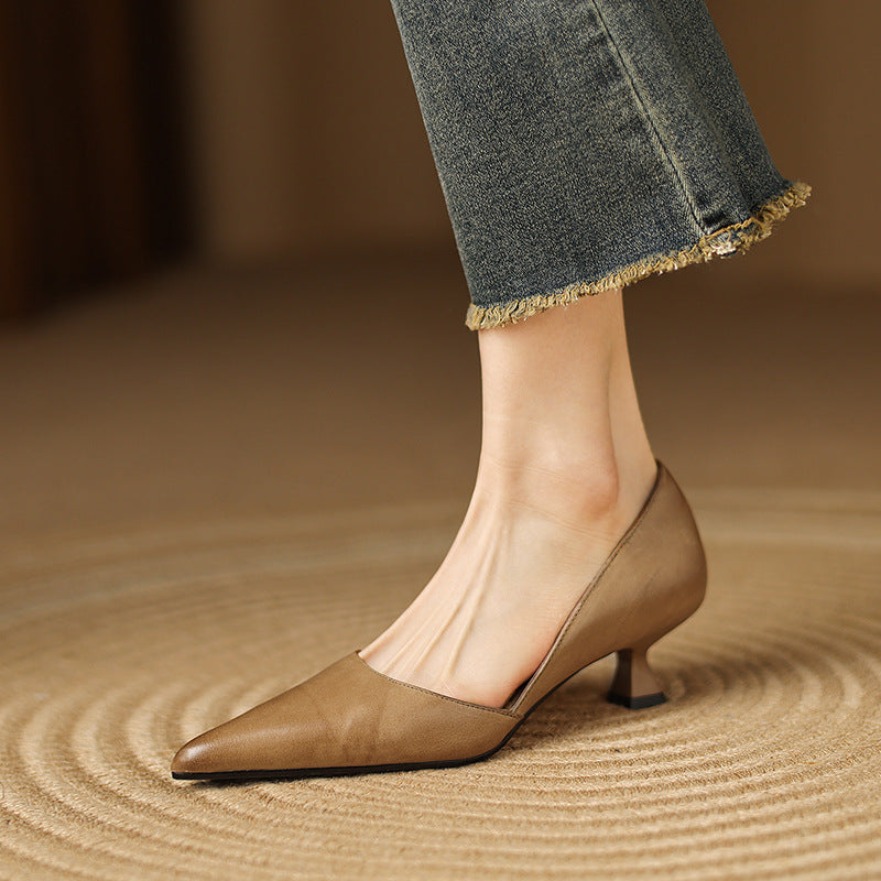 Ceyra Kitten Heels i læder