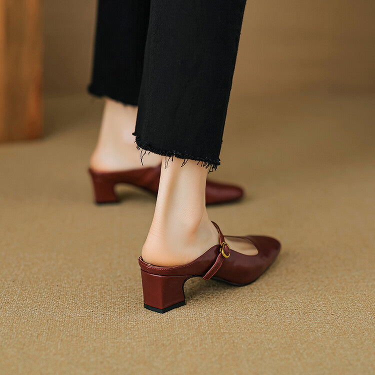 Manuela | Mary Jane-mules med hæl