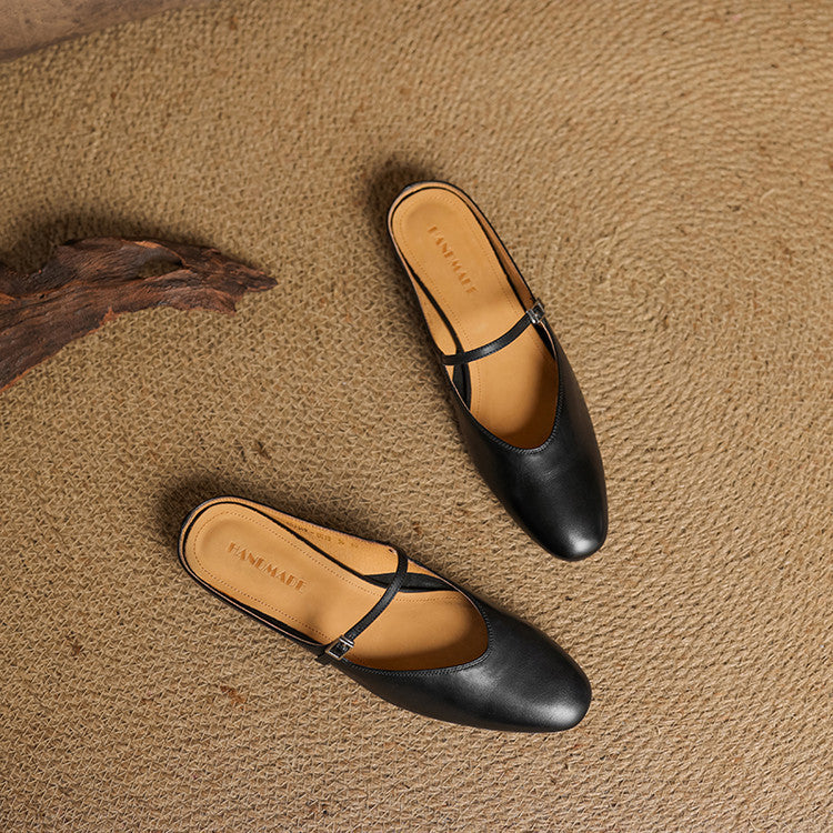 Luciana | Mary Jane-mules med mandelformet snude