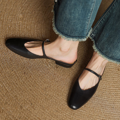 Luciana | Mary Jane-mules med mandelformet snude