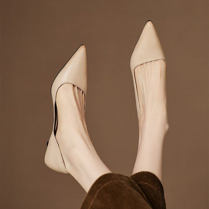 Orlisse pumps i læder med kitten heel