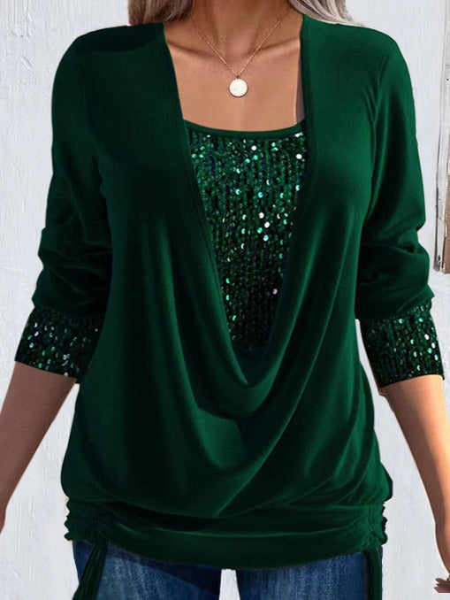 Valentine™ — Elegant lang bluse med lagdelt effekt