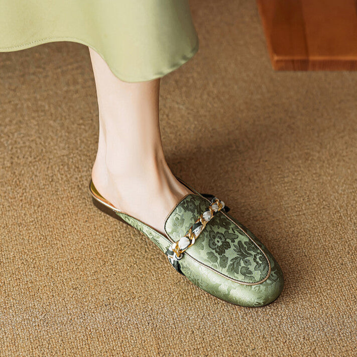Marisa | Mules-loafers med dekorativ kæde