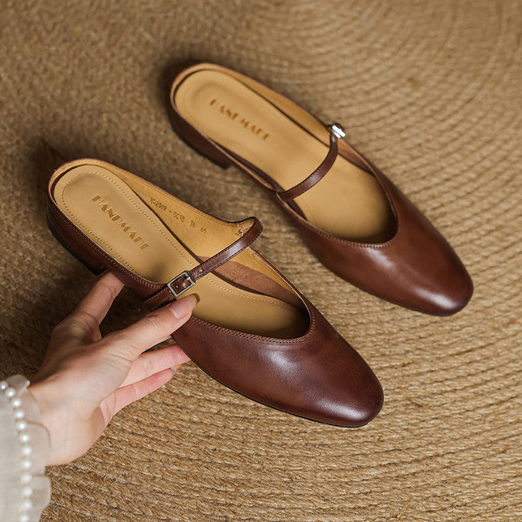 Luciana | Mary Jane-mules med mandelformet snude