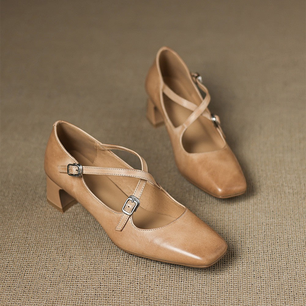 Marvane Kitten Heels i læder