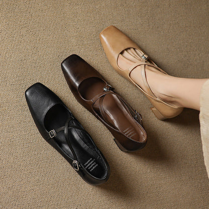 Marvane Kitten Heels i læder