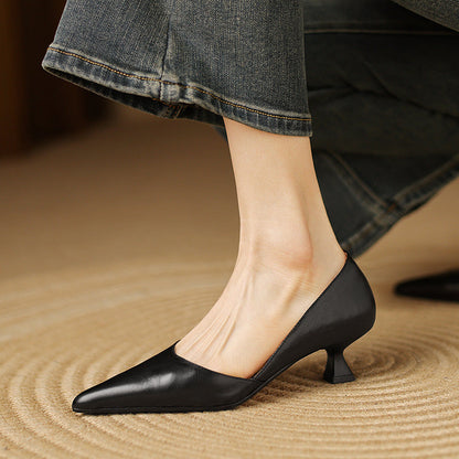 Ceyra Kitten Heels i læder