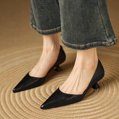 Ceyra Kitten Heels i læder