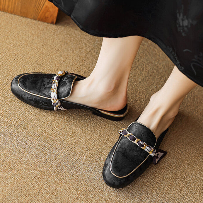 Marisa | Mules-loafers med dekorativ kæde