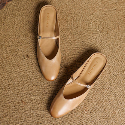 Bianca | Mary Jane-mules med mandelformet snude