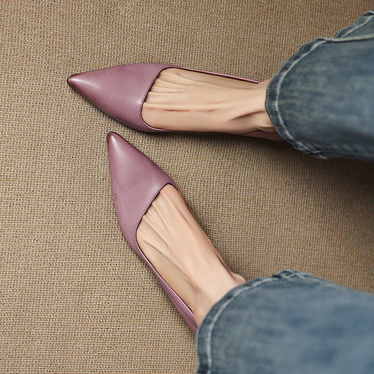 Orlisse pumps i læder med kitten heel