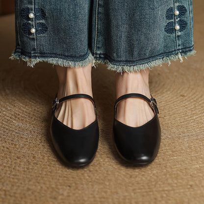 Luciana | Mary Jane-mules med mandelformet snude