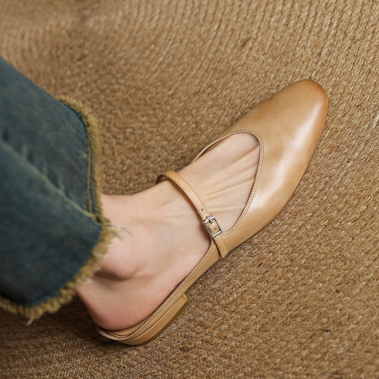 Bianca | Mary Jane-mules med mandelformet snude