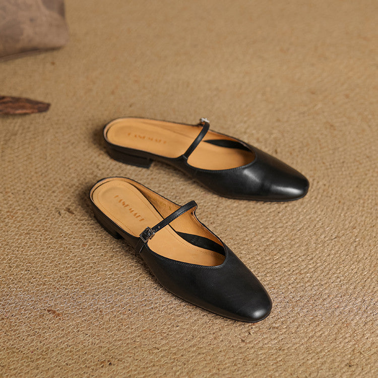 Luciana | Mary Jane-mules med mandelformet snude