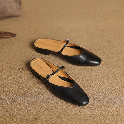 Luciana | Mary Jane-mules med mandelformet snude