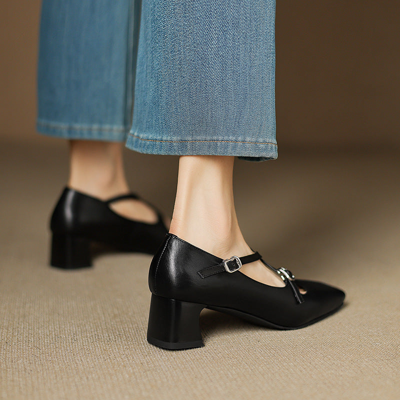 Marvane Kitten Heels i læder
