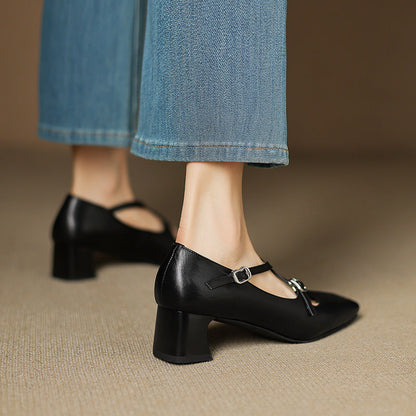 Marvane Kitten Heels i læder