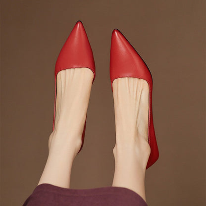 Orlisse pumps i læder med kitten heel
