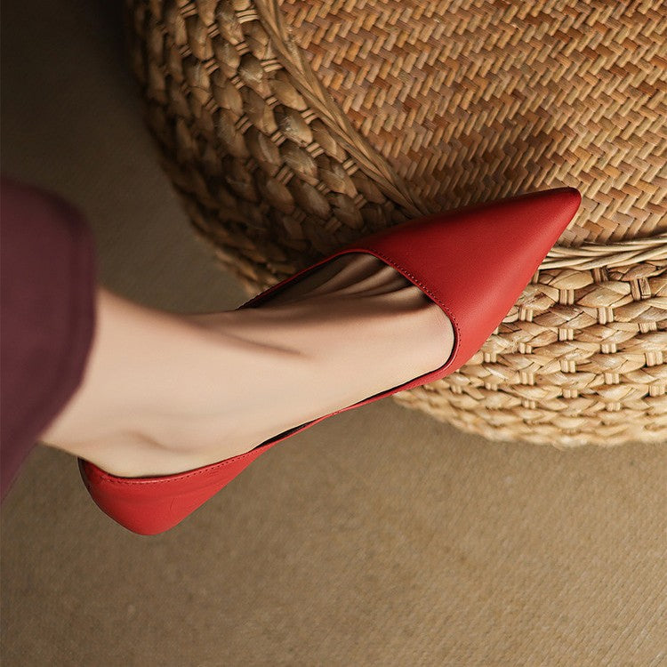 Orlisse pumps i læder med kitten heel