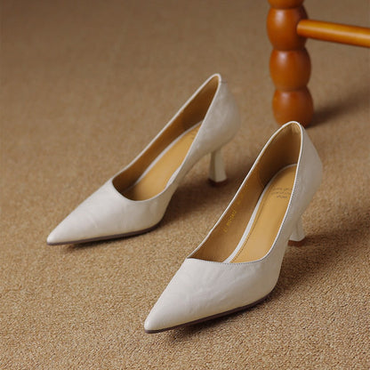 Cymara pumps i læder