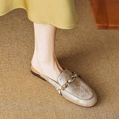 Marisa | Mules-loafers med dekorativ kæde