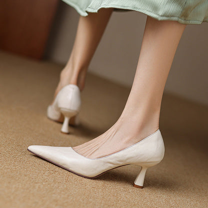 Cymara pumps i læder
