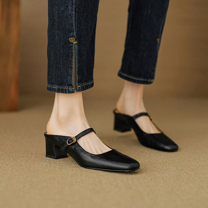 Manuela | Mary Jane-mules med hæl