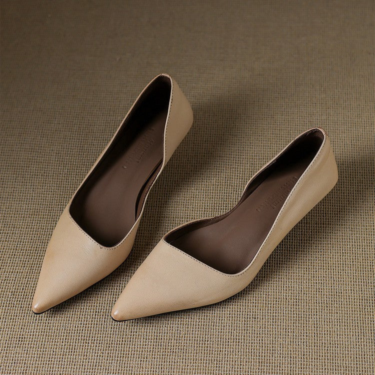 Orlisse pumps i læder med kitten heel