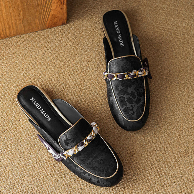 Marisa | Mules-loafers med dekorativ kæde