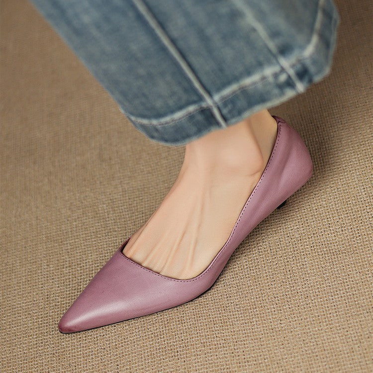 Orlisse pumps i læder med kitten heel