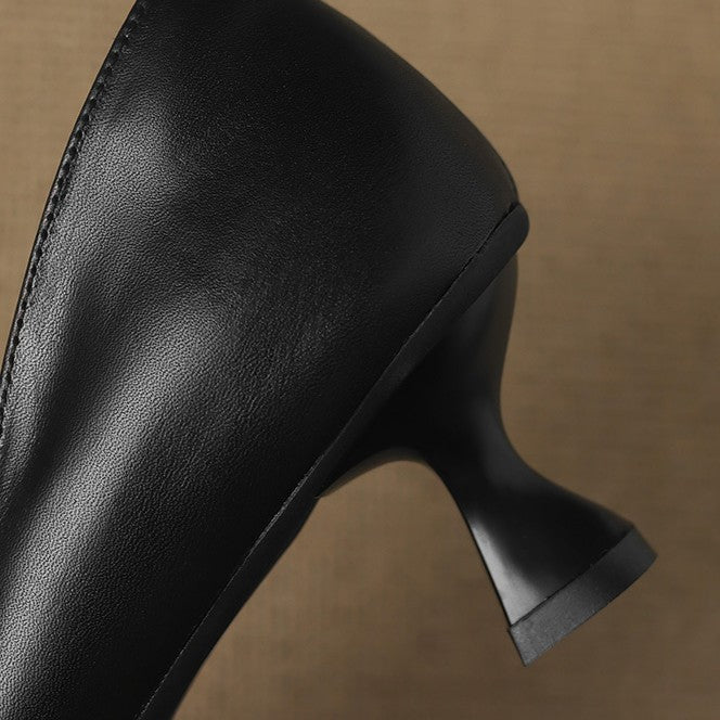 Calenne kitten heels i læder