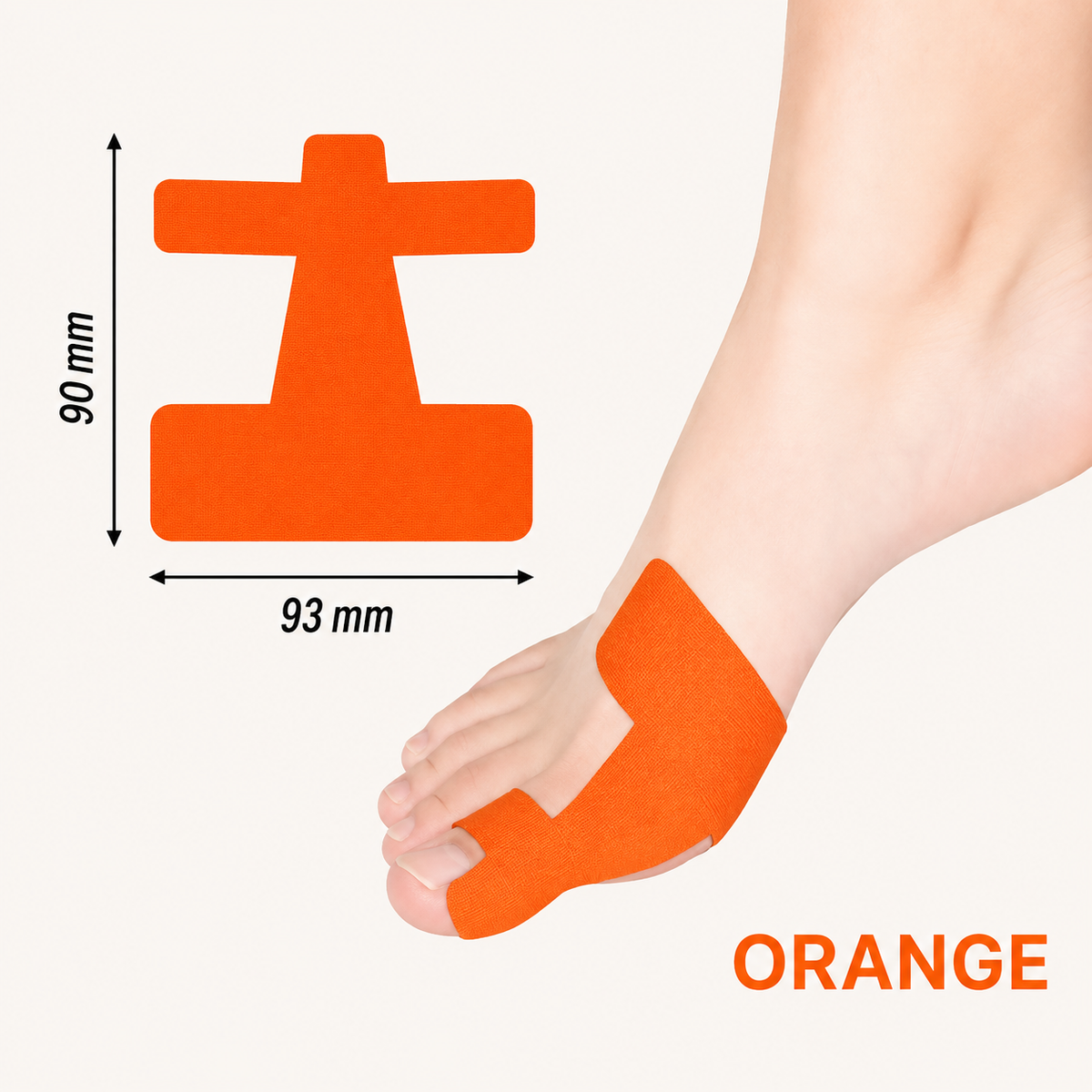 Comforté™ — Forskåret hallux valgus-tape, kinesiologi, aktiv komfort