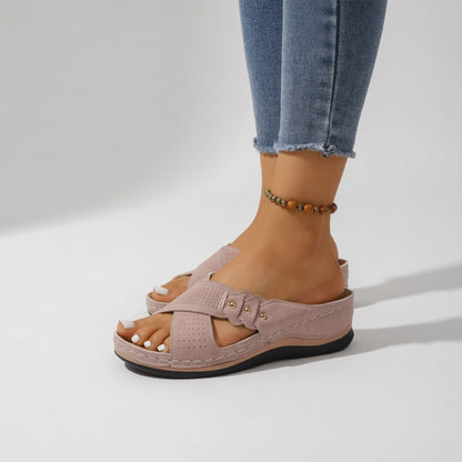 Raphaëlle™ — Elegante sandaler med krydsede remme og naturlig komfort