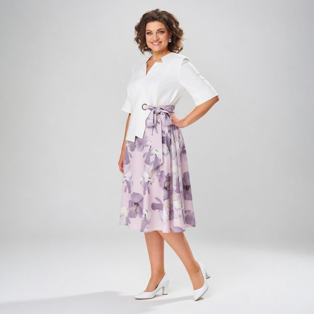 Mélusine™ — Blomstret nederdelssæt i romantisk elegance
