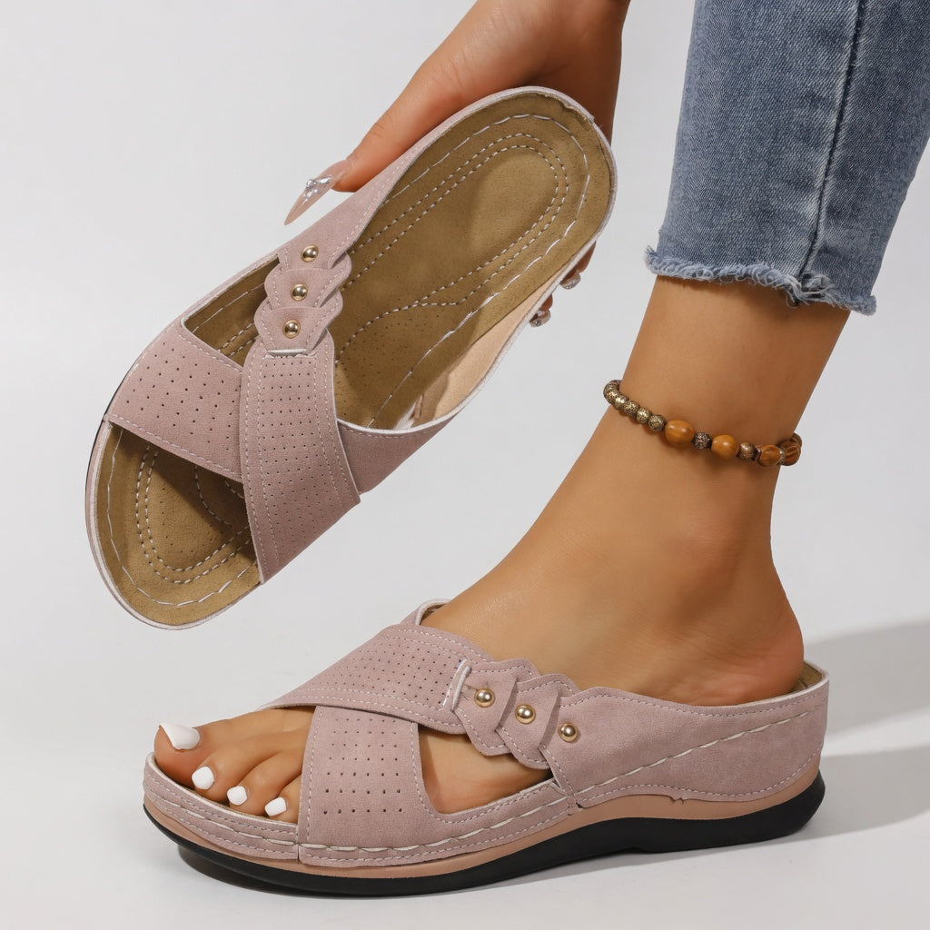 Raphaëlle™ — Elegante sandaler med krydsede remme og naturlig komfort