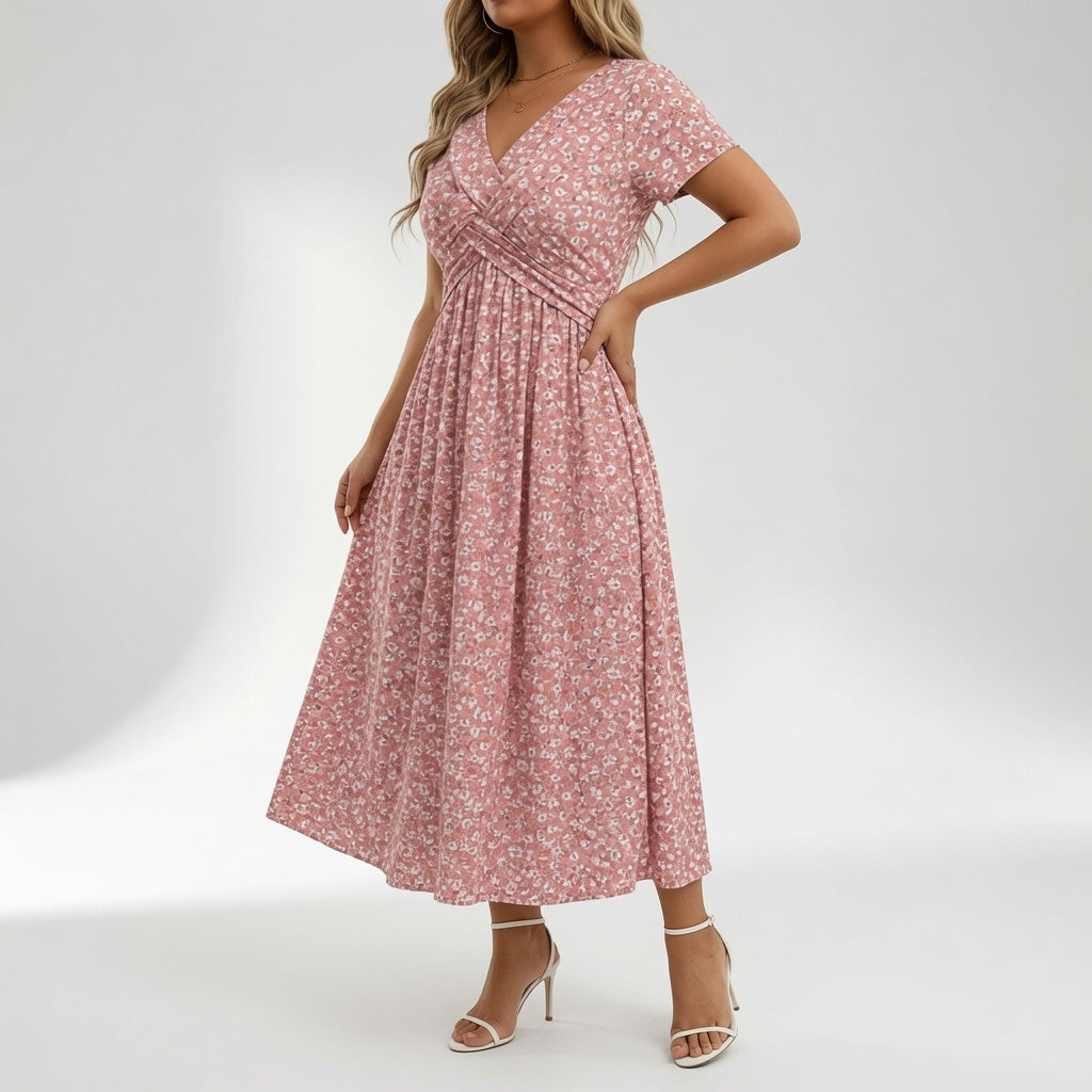 Florévia™ — Flydende blomsterkjole med romantisk elegance
