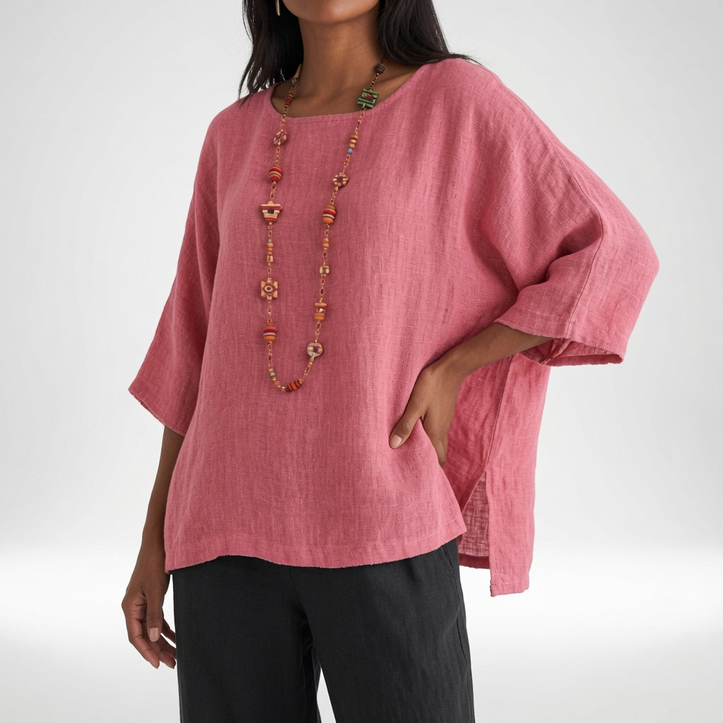 Ésmélia™ — Løstsiddende bluse med naturlig elegance