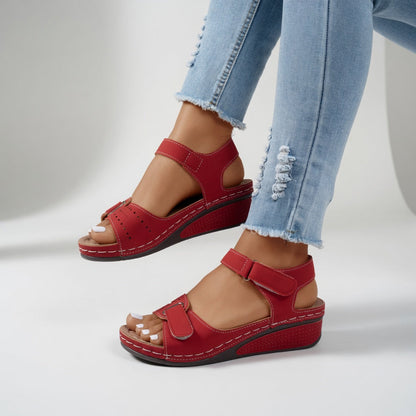 Clothilde™ — Kilesandal med velcro til naturlig hverdagskomfort