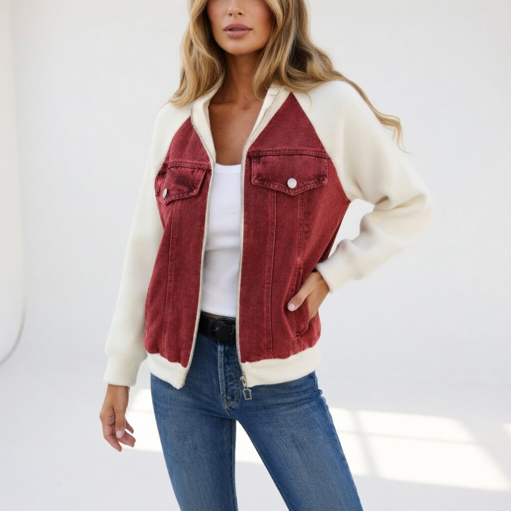 Coraline™ — Casual jakke med kontrastdetaljer i moderne elegance