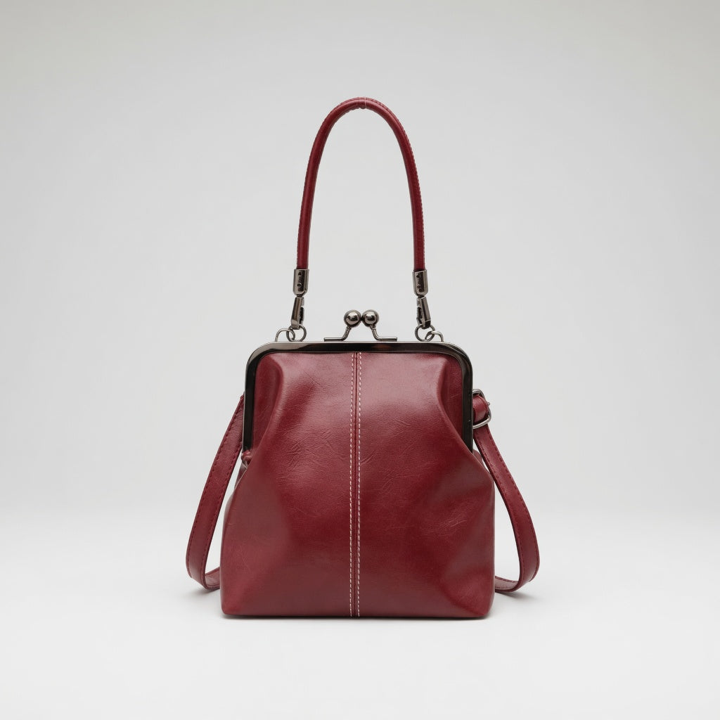 Honorine™ — Retro håndtaske med clipslukning og parisisk elegance