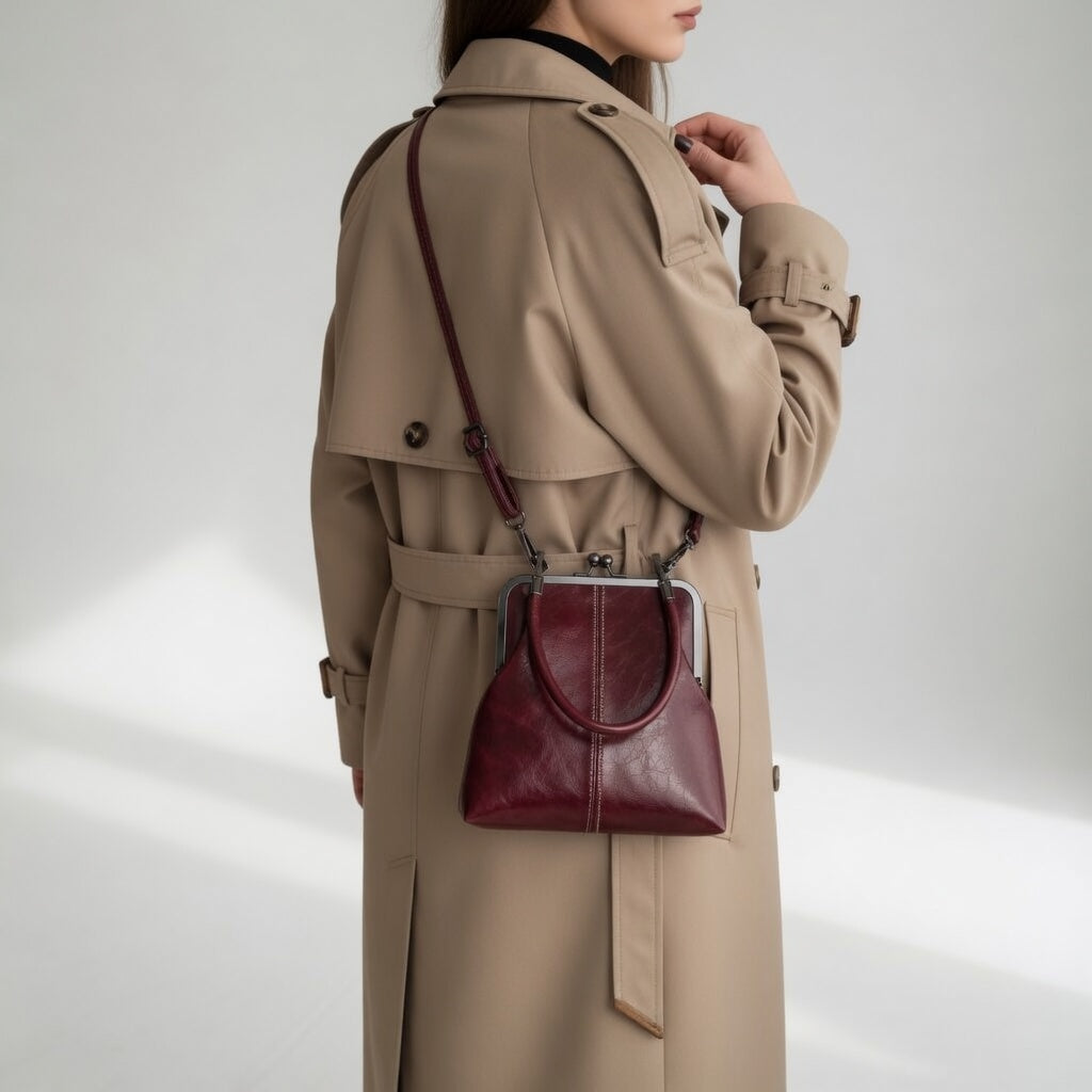 Honorine™ — Retro håndtaske med clipslukning og parisisk elegance