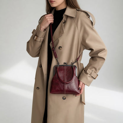 Honorine™ — Retro håndtaske med clipslukning og parisisk elegance