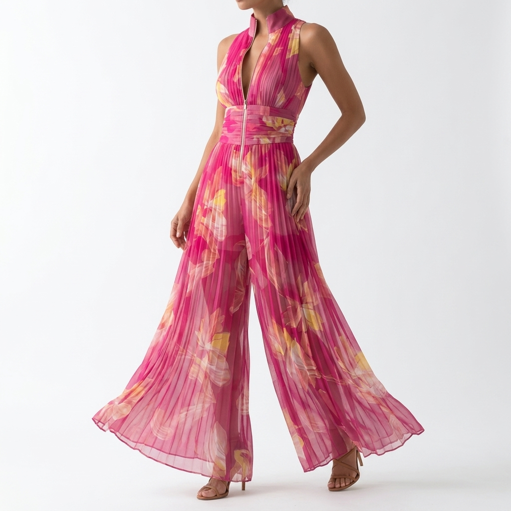 Zéphyria™ — Flydende jumpsuit med blomsterprint og sommerelegance