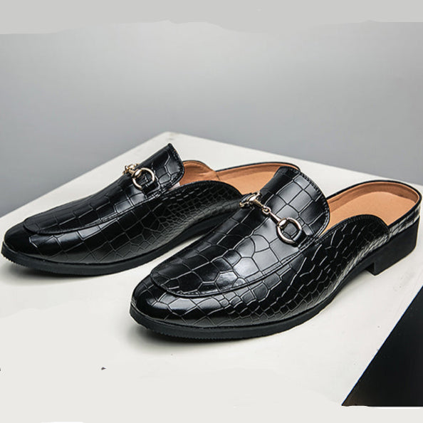 Marianna | Loafer-mules med krokodilleeffekt