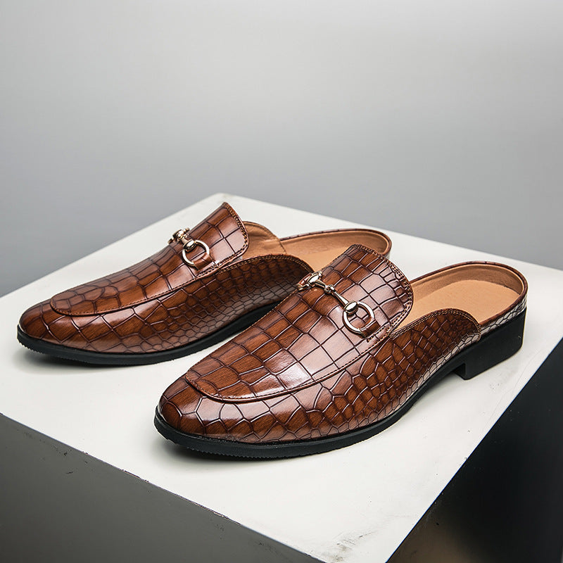 Marianna | Loafer-mules med krokodilleeffekt