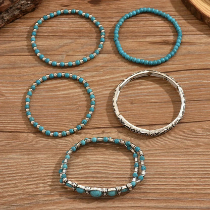 Maëlys™ — Raffineret turkis armbånd med flere rækker