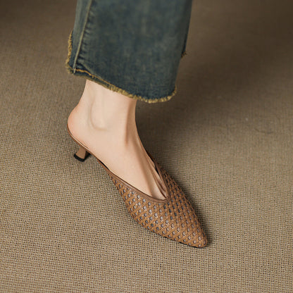 Maria | Flettede mules med spids tå
