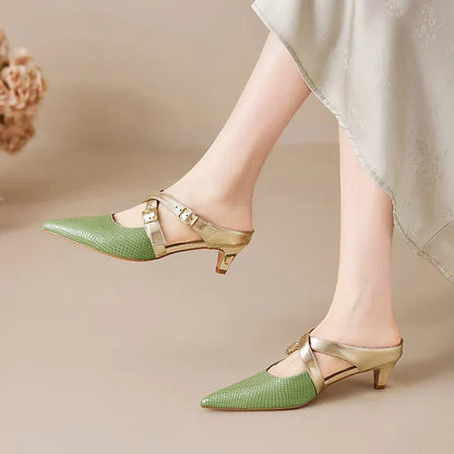 Ludovica | Mules med spids tå og krydsede remme